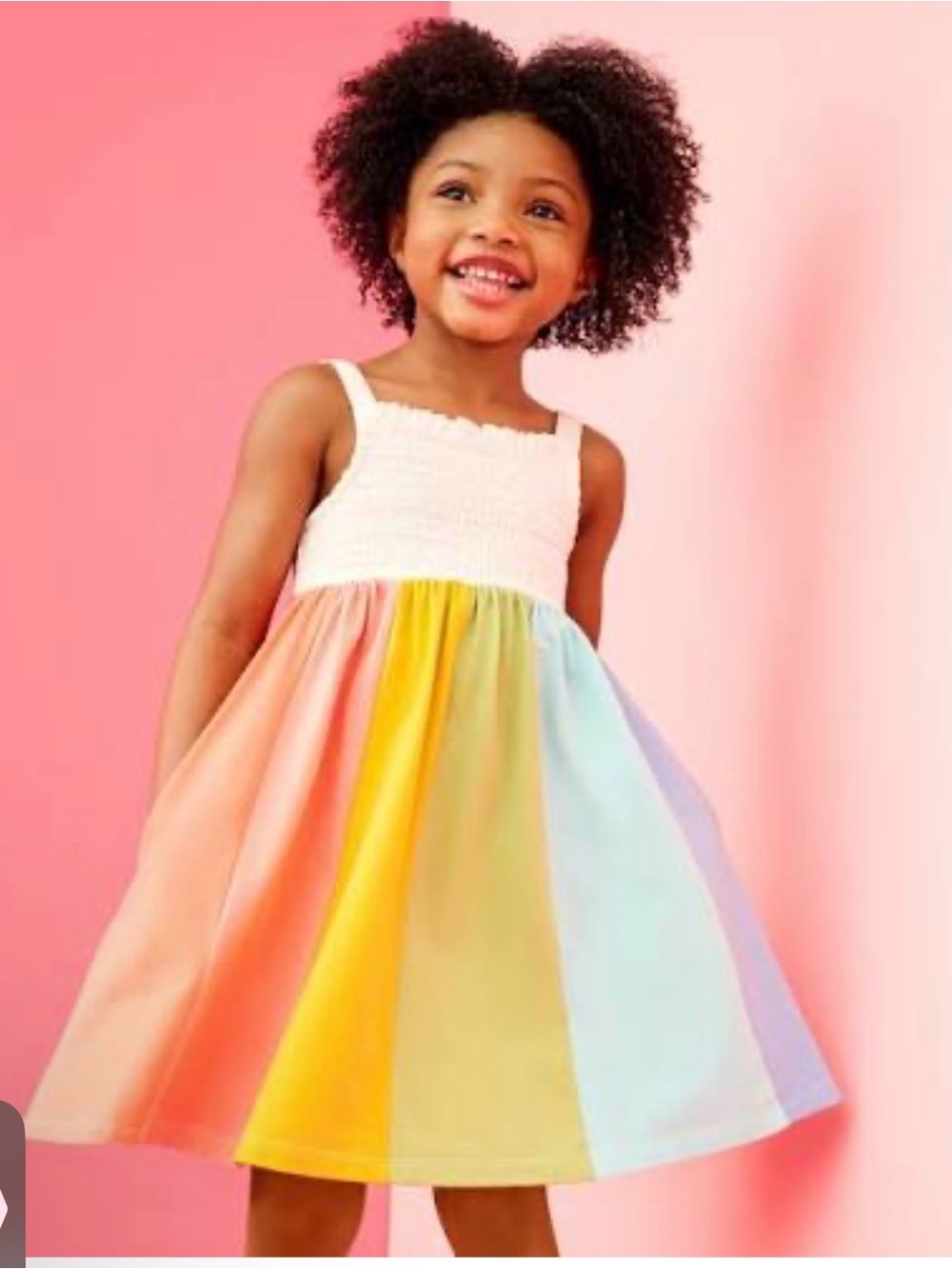 Hanna Andersson Smocked Rainbow Striped Sundress for Girls with Pockets